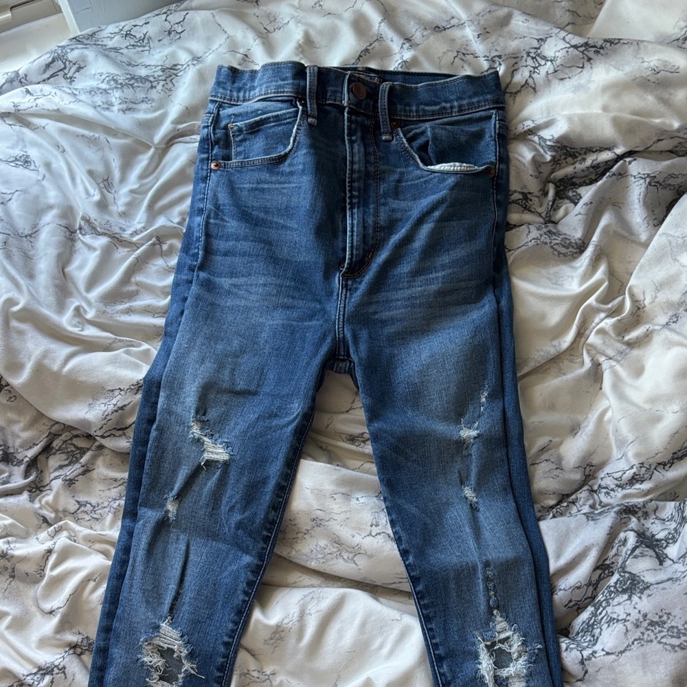 Abercrombie & Fitch Ultra High Rise Super Skinny Jeans - Dark Blue